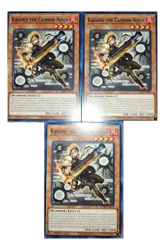 Kagero The Cannon Ninja X3 Común Yu-gi-oh! Original Konami