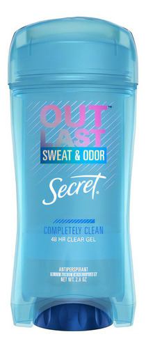 Desodorante Secret Outlast Clear Gel Completely Clean 73g