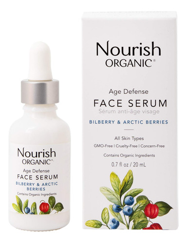 Nourish Organic Suero Facial Age Defense | Sin Omg, Libre D.