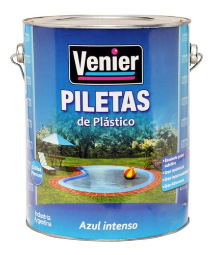 Pintura Pileta Fibra Y Plastico Venier 1lts + 1lija 