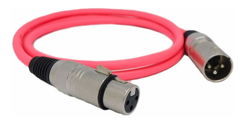 Imagen 4 de 4 de Cable Canon Canon Balanceado Rosa Fluo 2 Mts Hamc Pack 2unid