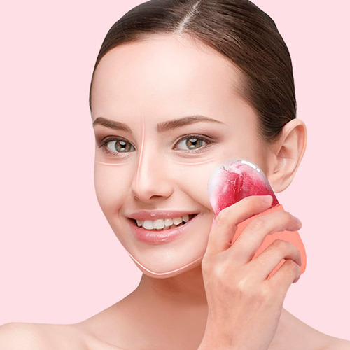 Rodillo De Silicón Para Masaje Facial Con Hielo Diler Reutilizable Y Suave Ideal Para Cerrar Poros Reducir Inflamación Y Refrescar La Piel Uso Diario En Rutina De Skincare Color Rosa