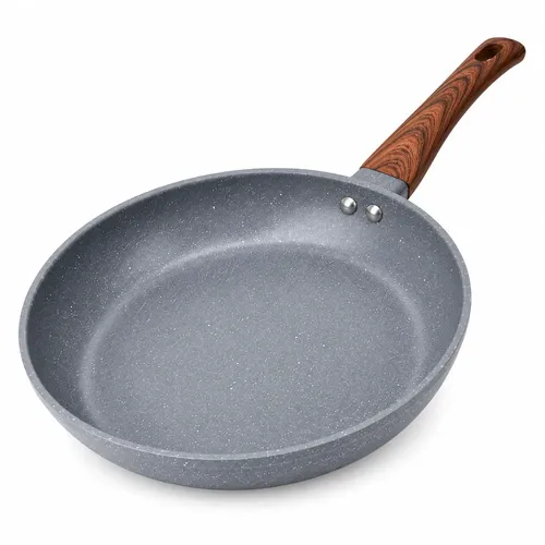 Frigideira Cerâmica Antiaderente 24cm Nanocerâmica Granito Premium Alumínio Reforçado Cabo Soft Touch Panela Gourmet Cozinha Profissional Cooktop Fogão Gás ​Elétrico Indução Vitrocerâmico Fácil Limpeza