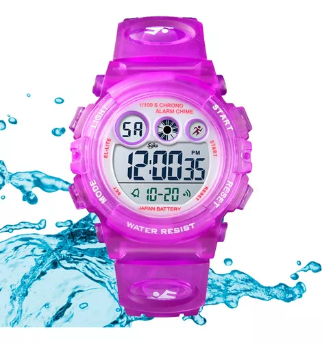Reloj Infantil Niño Niña Led 50m Contra Agua Calidad Nado Sk Color