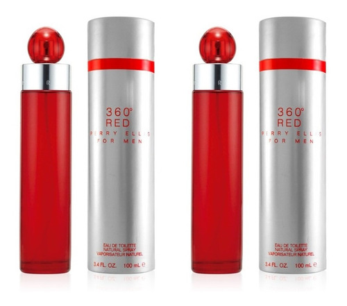 Perry Ellis 360 Red Caballero 100ml Edt 2 Pz