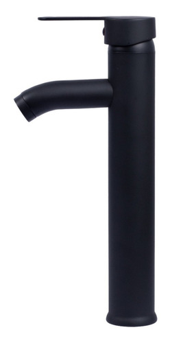 Canilla Monocomando Pico Corto Alta Negra Griferia Bacha Color Negro