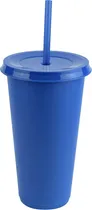 Comprar Vasos De Plástico Con Tapa Y Popote De 24 Oz | 20 Vasos