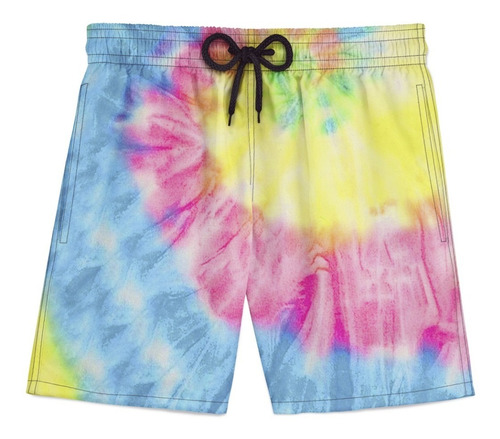 Bermuda Tactel Summer Tie Dye Colors Hippie Tumblr Retro