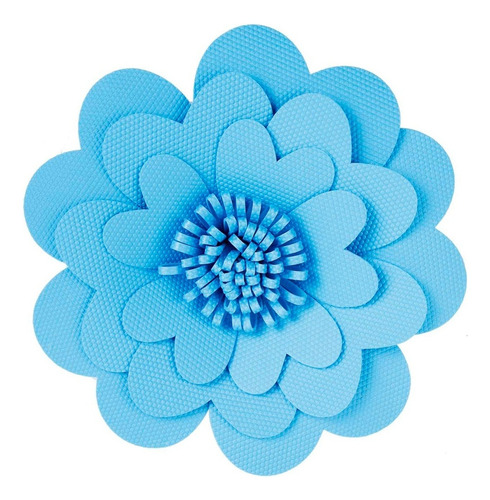 Flor De Fomi Textura Adorno Fiesta Decorar 24.5cm Mylin 1pz Color Azul