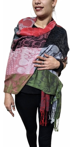 Pashmina Importada, Chal, Mantilla Multicolor 