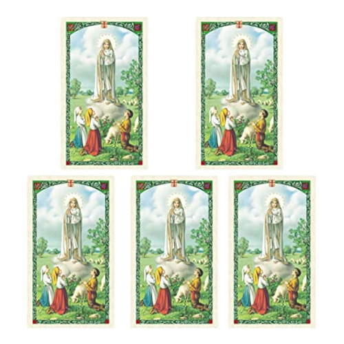 Tarjetas De Oración Laminadas Nuestra Señora De Fátima