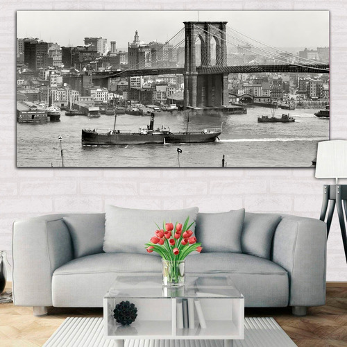 Cuadro Decorativo Puente Brookling Antiguo (120x60 Cm)