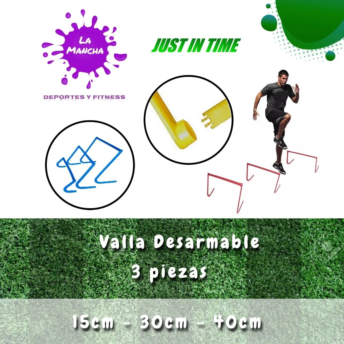 Set Kit De Entrenamiento Futbol N°2 Escalera + Vallas + Trineo + Tabla Freeman + Conos + Pizzarra + Silbato