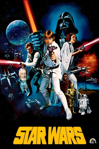 #55 Star Wars Poster Vinilo Autoadhesivo 100x60m