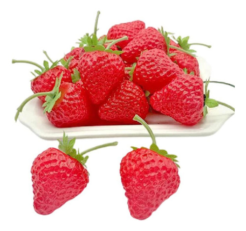 Meizhud 30 (pcs) Fresas Rojas Simuladas, Produccion Artifici