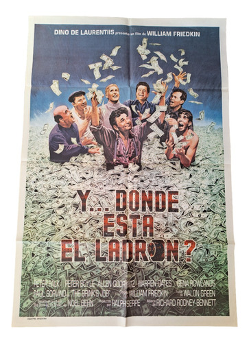 Poster Afiche Cine Y Donde Está El Ladrón Peter Falk *