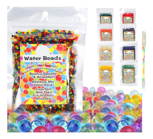 30000pcs Perlas De Agua Rainbow Mix Crystal Suelo No Tóxico