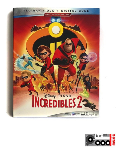 Incredibles 2 / Blu-ray + Dvd + Digital Code / Nuevo Sellado
