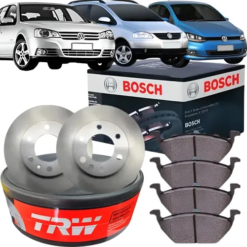 Kit Discos E Pastilhas Dianteiras Fox Polo Golf A3 2001 2012