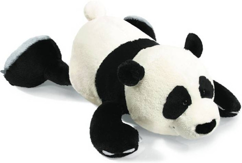 Urso Panda Nici Deitado Pelúcia 20cm Naninha Nenem Namorada 