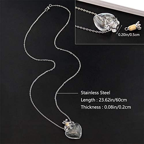 B Collares De Botella De Perfume En Forma De Corazón