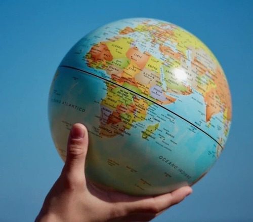 Imagen 3 de 7 de Globo Terráqueo 24cm Altura Político Mundo Mapas Mapamundi