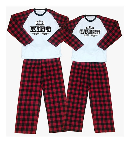 Kit Pijamas Pareja 14 Febrero Dia Amor Queen King Mario Bros