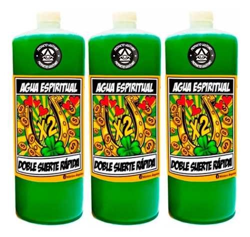 3 Piezas Agua Espiritual Doble Suerte Rápida