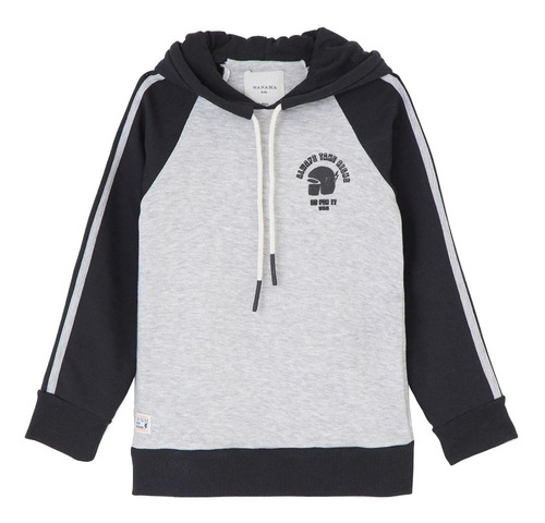 Buzo Algodon Niño Wanama Kids Sporty Boys Negro Pre