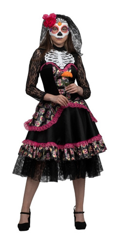 Imagen 1 de 1 de Disfraz De Catrina Mujer Dame Day Of The Dead