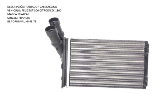 Radiador Calefaccion Peugeot 306-citroen Zx 1800