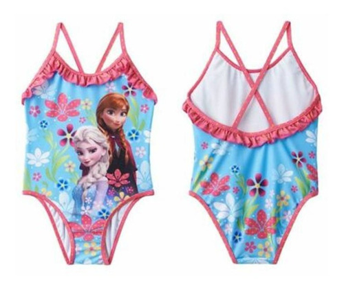 Traje De Baño Niña Disney Frozen Ii Elsa Anna Talla 2 Nuevo