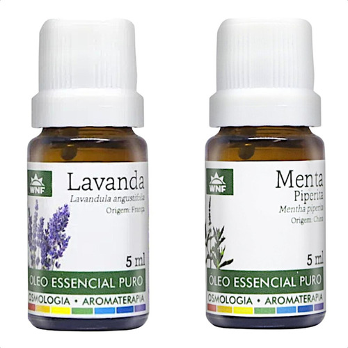 Oleo Essencial Lavanda E Hortelã Pimenta 100% Puros Wnf 5ml