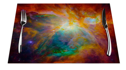 Universum Abstrakt Nebel Galaxy - Juego De 4 Manteles Indiv.