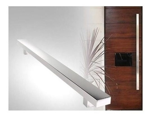 Imagen 6 de 8 de Manija Barral Acero Cuadrado Rectangular Puertas Portones 80