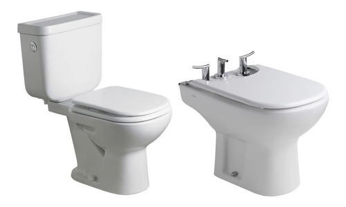 Combo Baño Ferrum Bari Inodoro, Deposito, Bidet 3 Agujeros