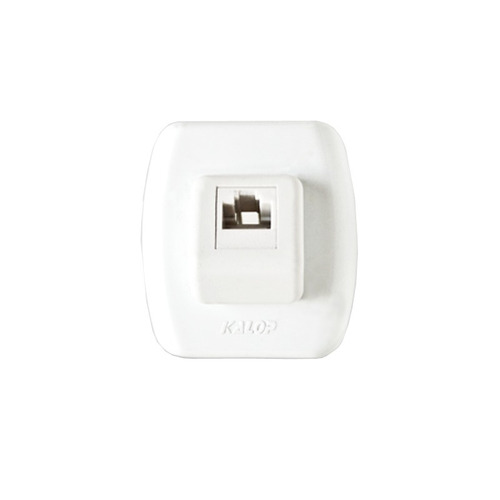 Toma Computacion Exterior Rj45 Cat-6 Tekna Kalop Color Blanco