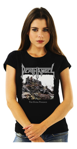 Polera Mujer Death Angel The Ultra Violence Metal Impresión