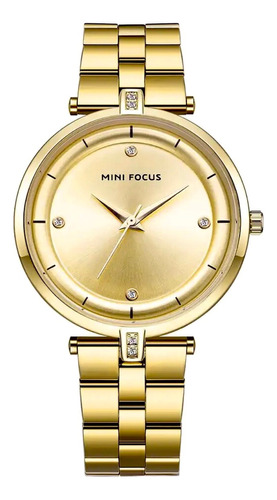 Reloj Exclusivo Para Dama Marca Mini Focus Elegante Acero In