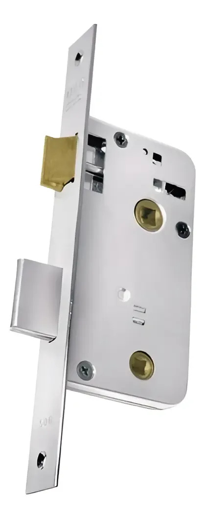 Cerradura De Baño Liviana | Kallay 506 | Frente Inoxidable Plateado