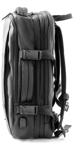 Imagen 6 de 10 de Mochila Walla Webster Expandible Portanotebook Viajes Usb
