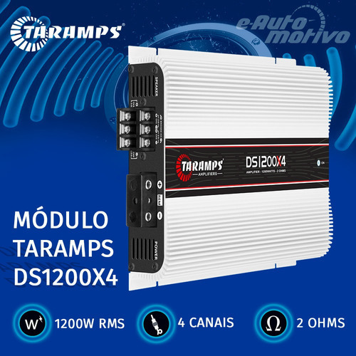 Modulo Taramps Ds1200 X4 1200w Rms Rca Ds1200x4 Amplificador