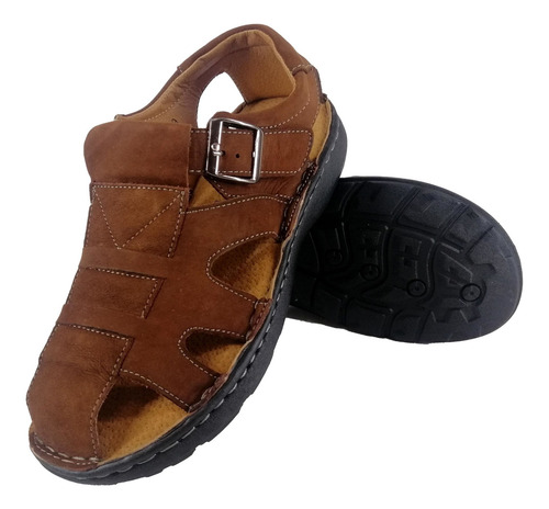 Imagen 2 de 4 de Sandalias De Cuero Para Hombre Ch2021c Brown