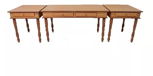 Mesa Redonda Torneado 90 Cm Jantar Decoração Mdf E Pinus