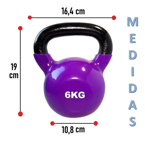 Pesa Rusa Kettlebell Pesa Rusa 6kg Pesas Para Ejercicios 6kg