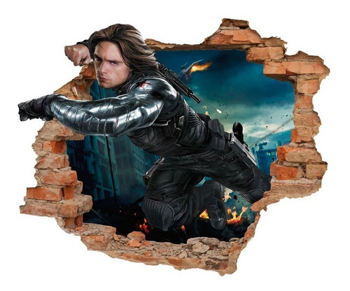 Decoración De Pared Vinil Avengers Winter Soldier Pegatina