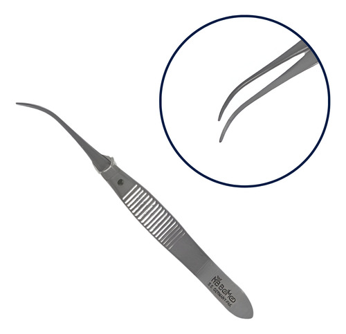 Pinza Graefe Sin Diente Curva 10 Cm Instrumental Belmed