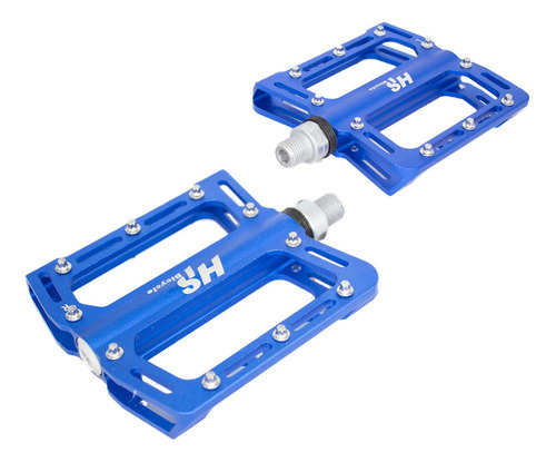 Pedales Para Bicicleta Bmx 1/2 Aluminio Azul Alnc-518 Hs