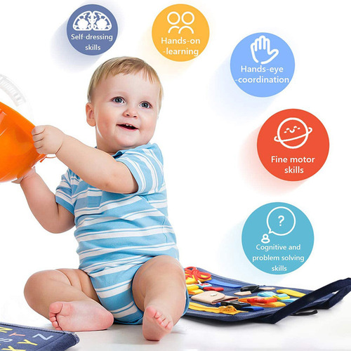 Toddler Busy Board: Juguete Sensorial Para Viajes Y Habilida