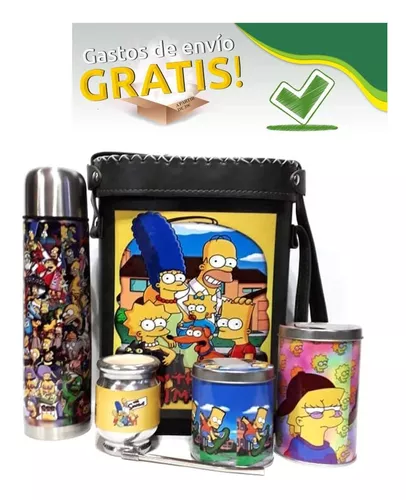 Set Matero Kit Completo Simpsons Termo 1 Litro Envío Gratis